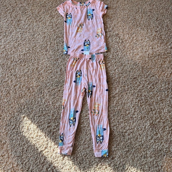 Bluey Other - Pink Bluey Kids PJ Set - Kids Size 4
